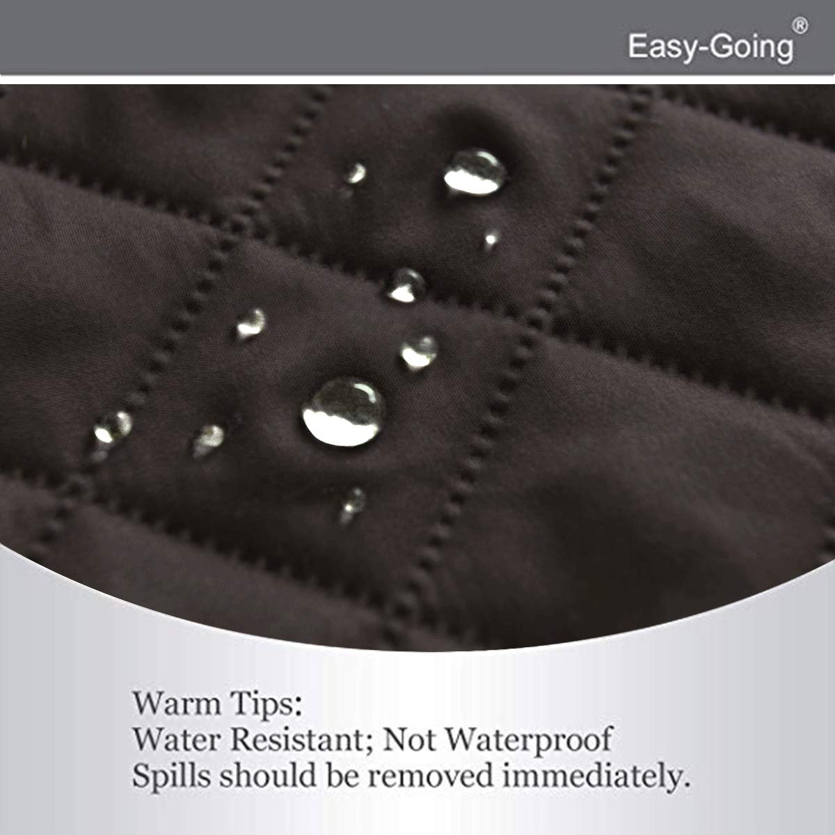 Easy-Going elastic back edge creates a snug, crease-free fit.