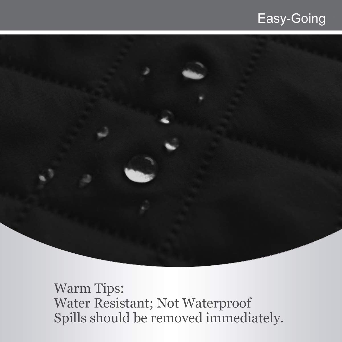 Easy-Going elastic back hem securing the cover along the sofa back.