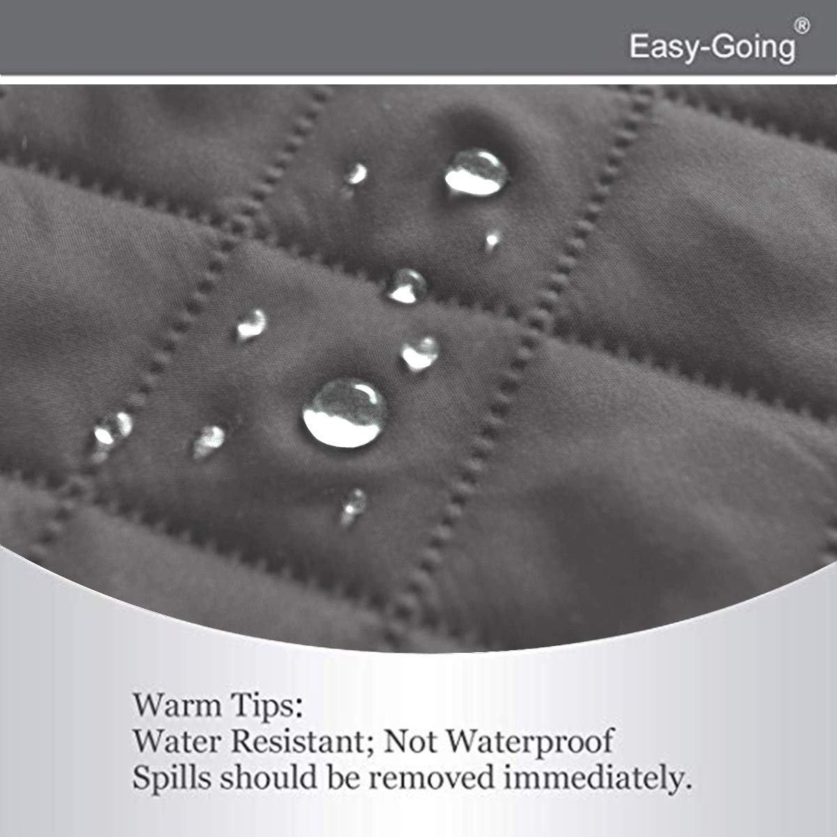Easy-Going foam pipes keep the cover in place.