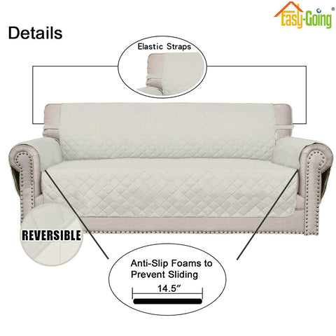 Foam pipes included help keep the slipcover securely in place.