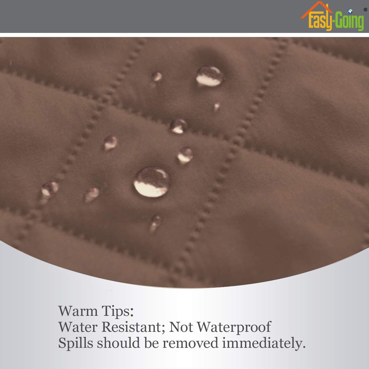 Easy-Going foam pipes illustrate secure fit by tucking into sofa grooves