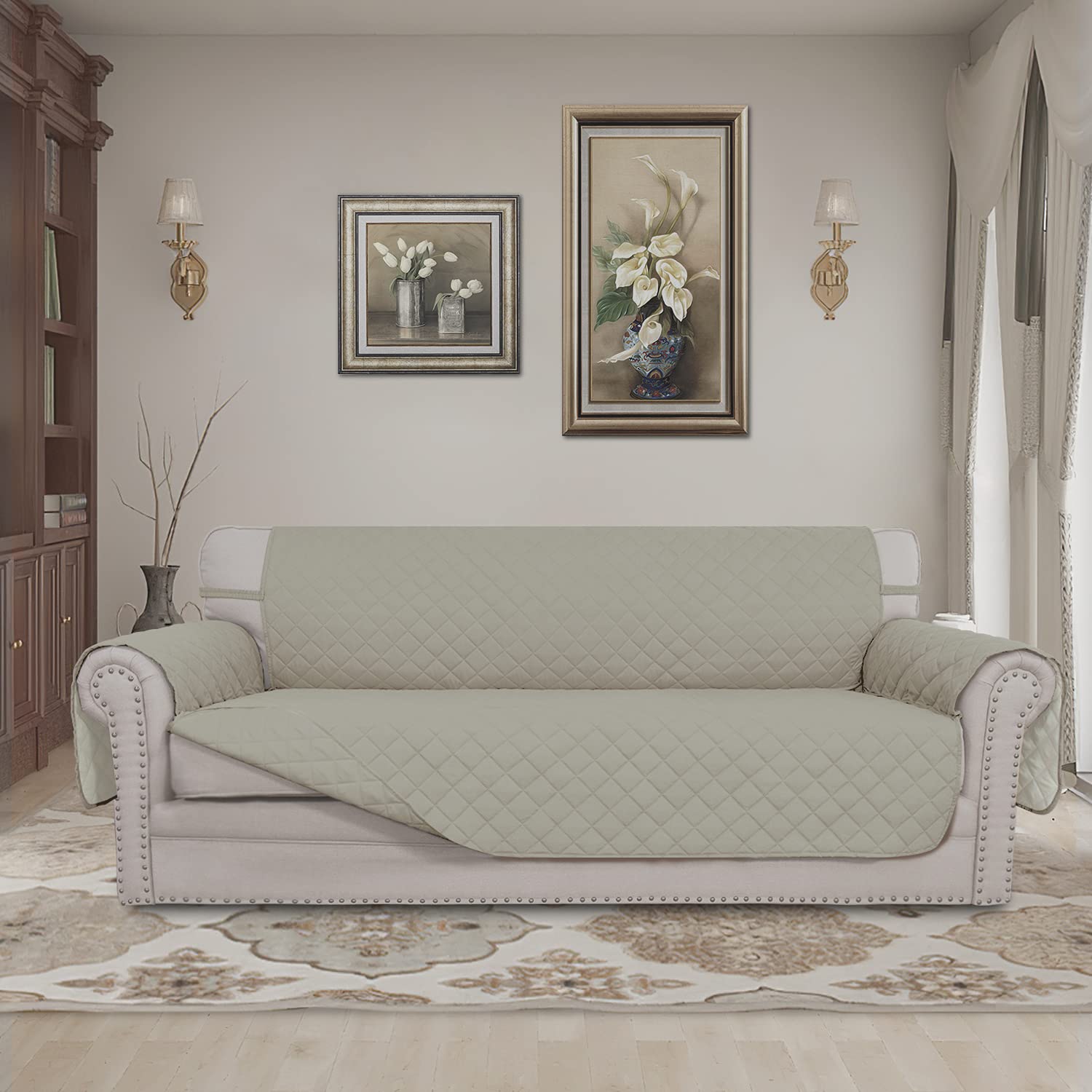 Easy-Going foam sticks secure the edges for a snug stay-put installation.