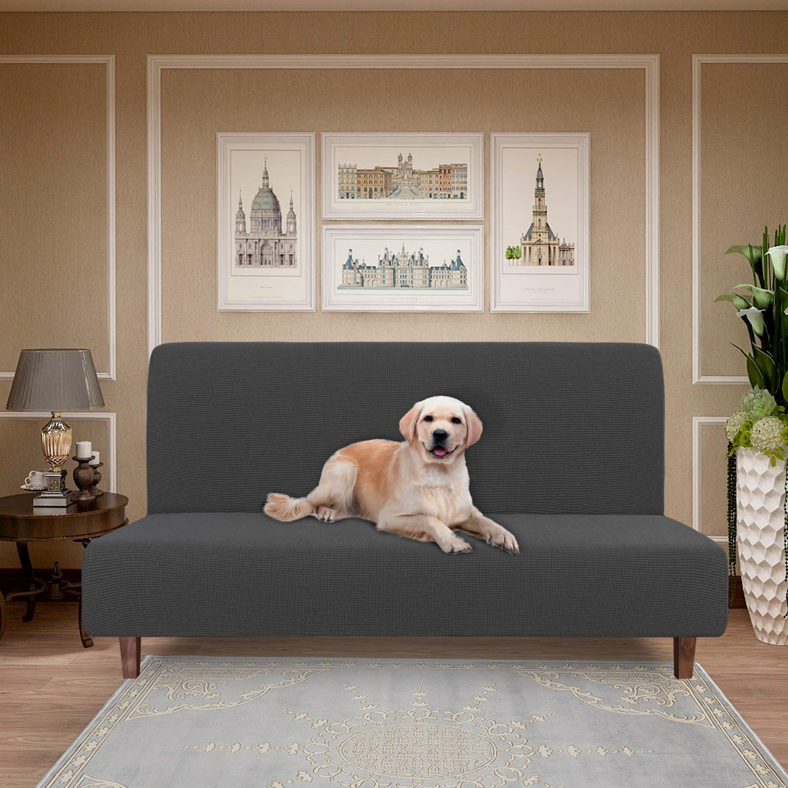 Easy-Going futon cover back-coated PE film adds leakproof protection