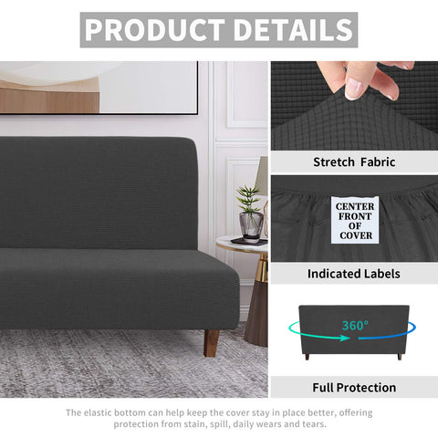 Easy-Going elastic-bottom futon cover keeps the cover in place