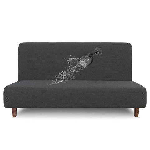 Easy-Going futon cover shows waterproof top fabric to protect against spills