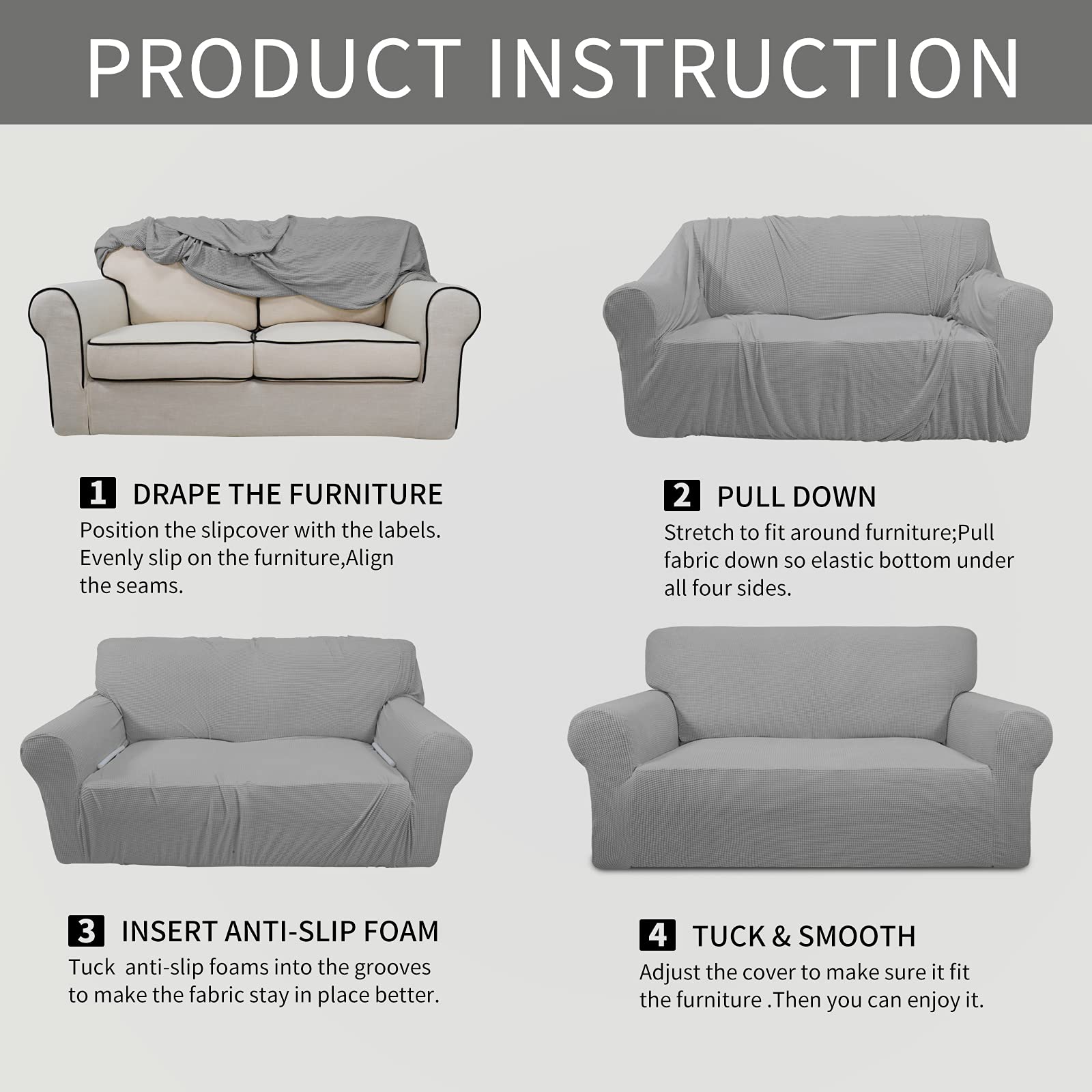 Easy-Going jacquard design blends style with practical couch protection.