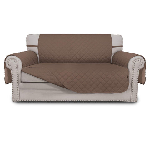 Easy-Going loveseat cover with quilted texture protects furniture.