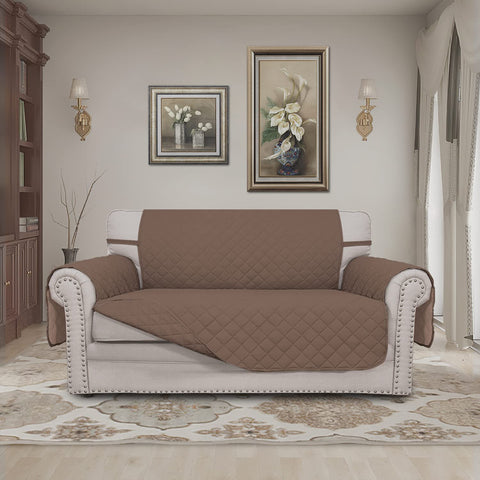 Easy-Going loveseat cover offers two color options to match decor.