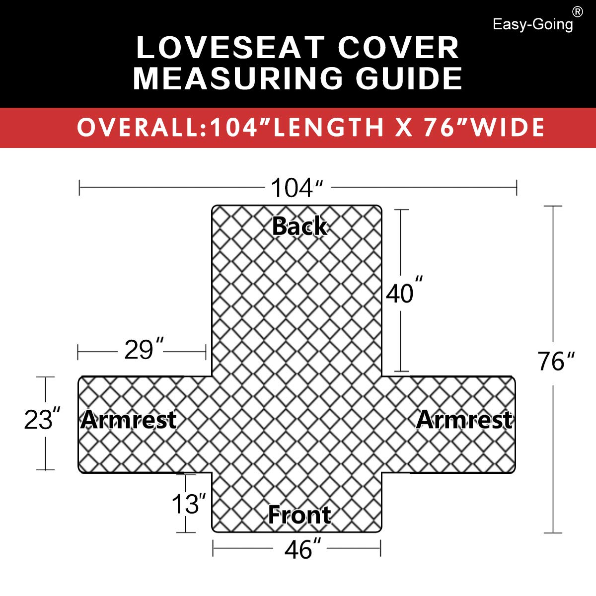 Easy-Going machine-washable loveseat cover simplifies cleaning after messes.