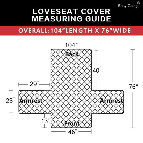 Easy-Going machine-washable loveseat cover simplifies cleaning after messes.