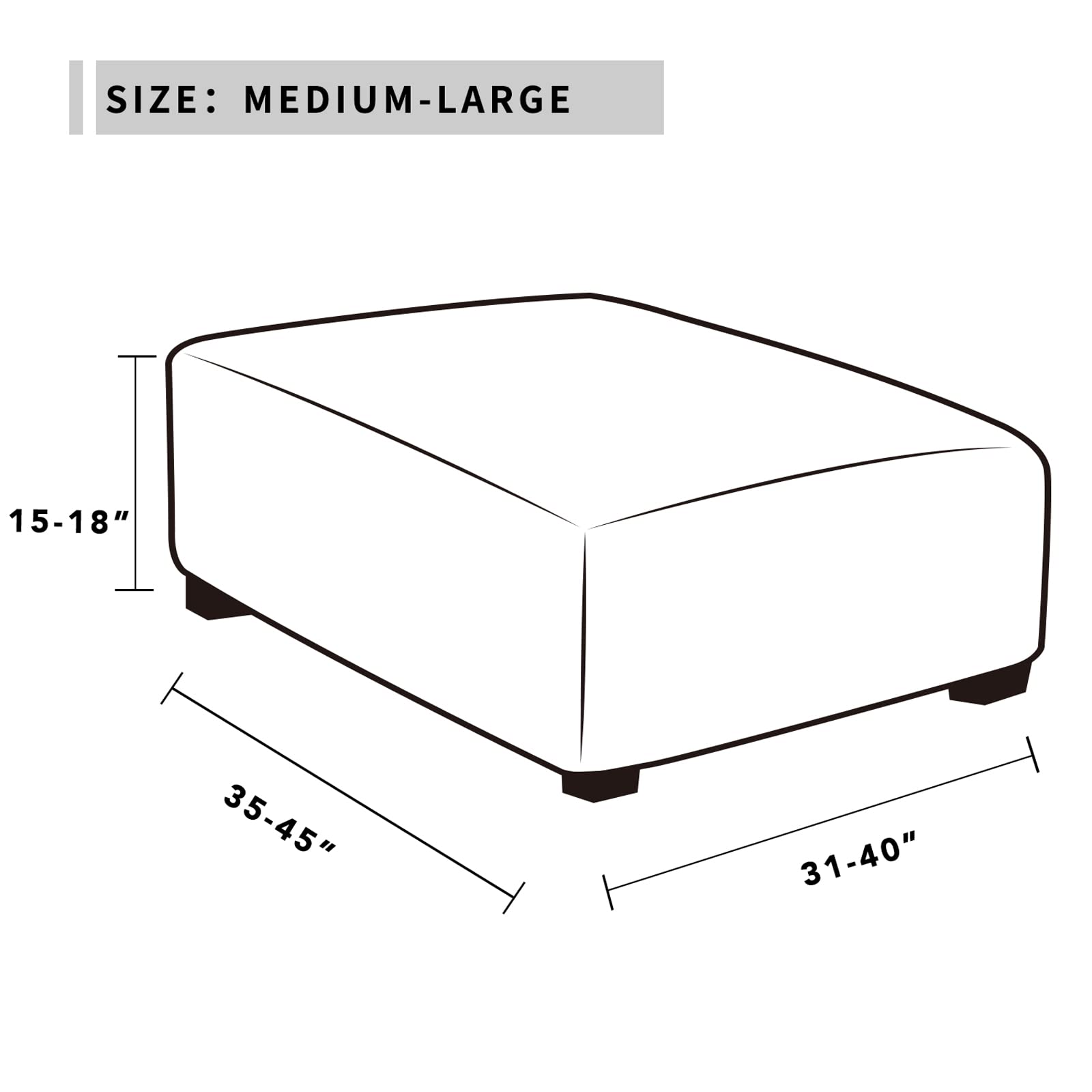 Easy-Going ottoman cover is machine washable at 30°C for easy upkeep.