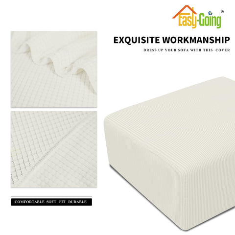 Easy-Going ottoman cover installation is quick and simple for a clean update.