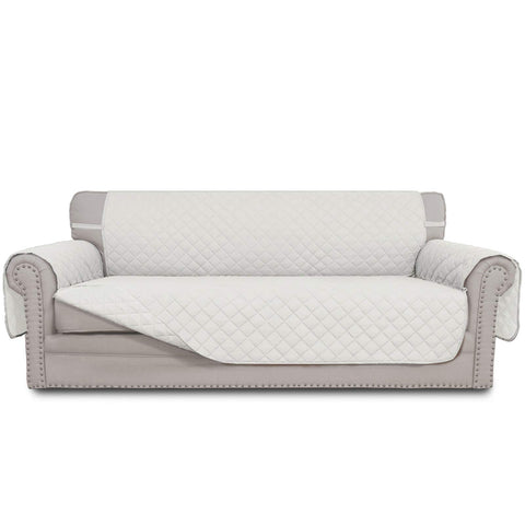 Easy-Going 4-Seater slipcover in water-resistant quilted fabric protects sofas from spills.