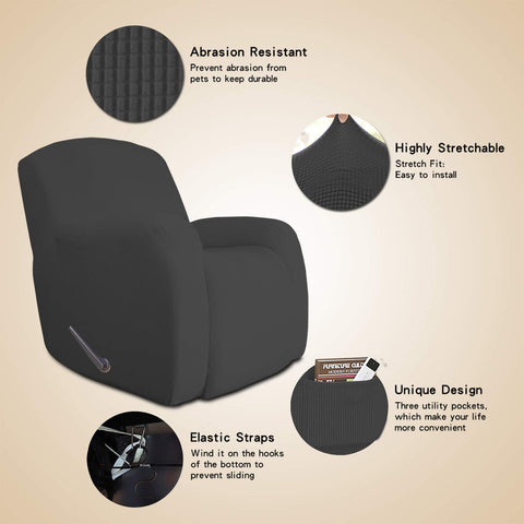Easy-Going recliner protector with elastic bottom shields against daily wear.