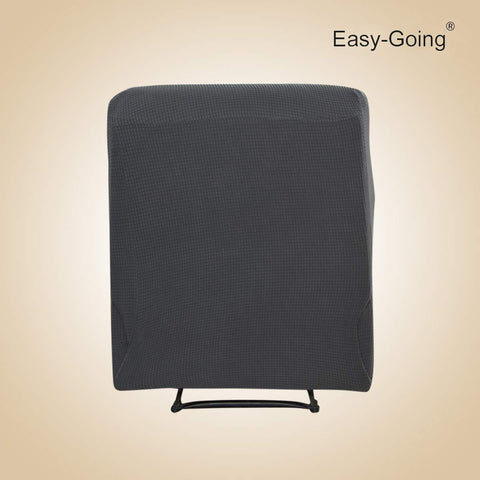 Elastic bottom edge on Easy-Going recliner slipcover keeps fabric in place