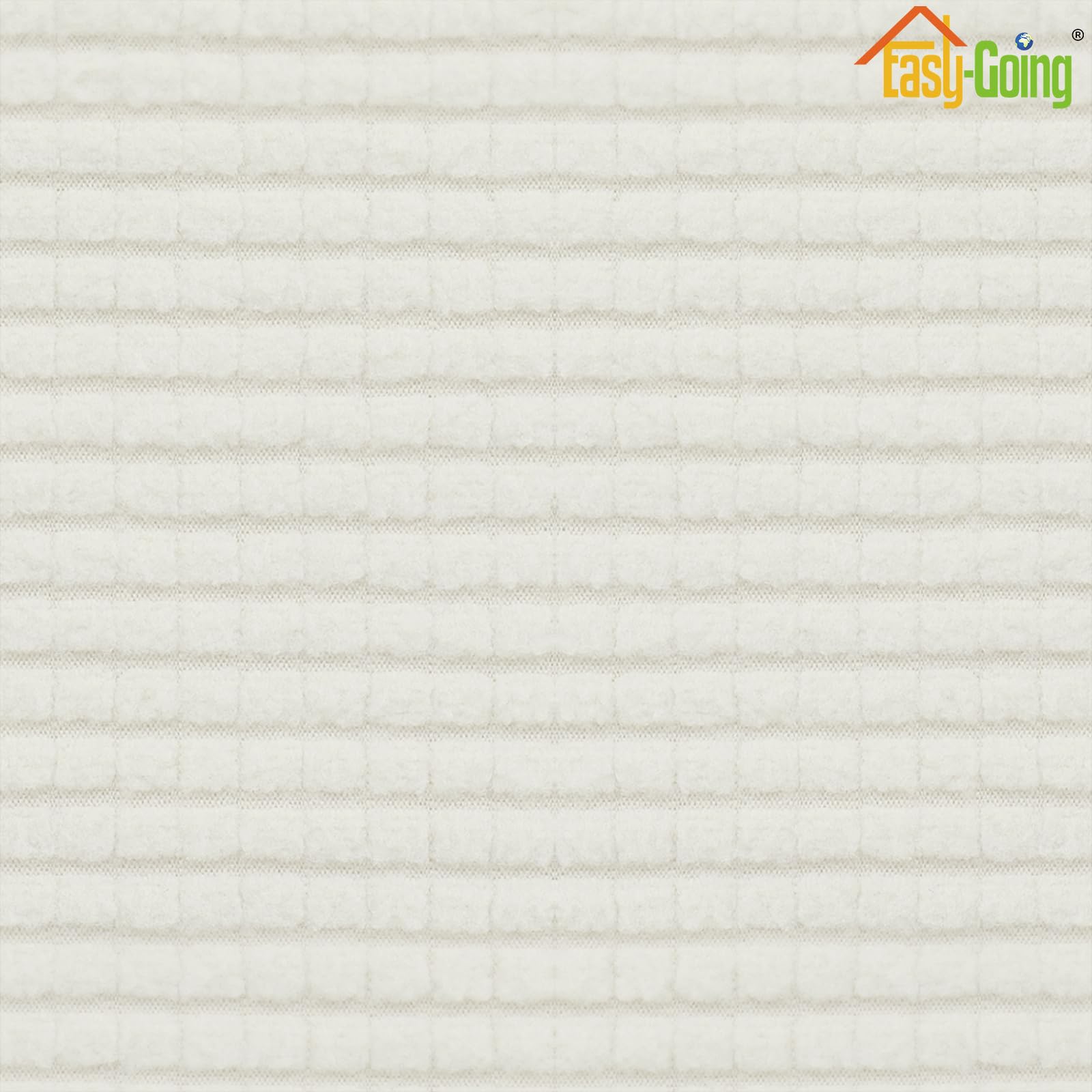 Easy-Going cream cover fits 40x40x15 inch ottomans for a refreshed look.