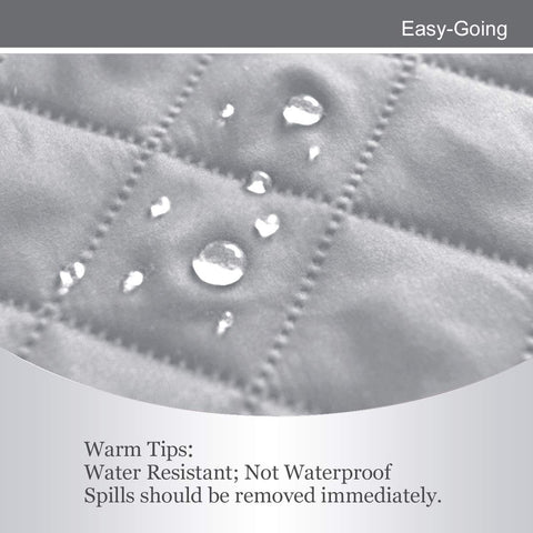 Easy-Going water resistant fabric shields furniture from everyday mishaps.