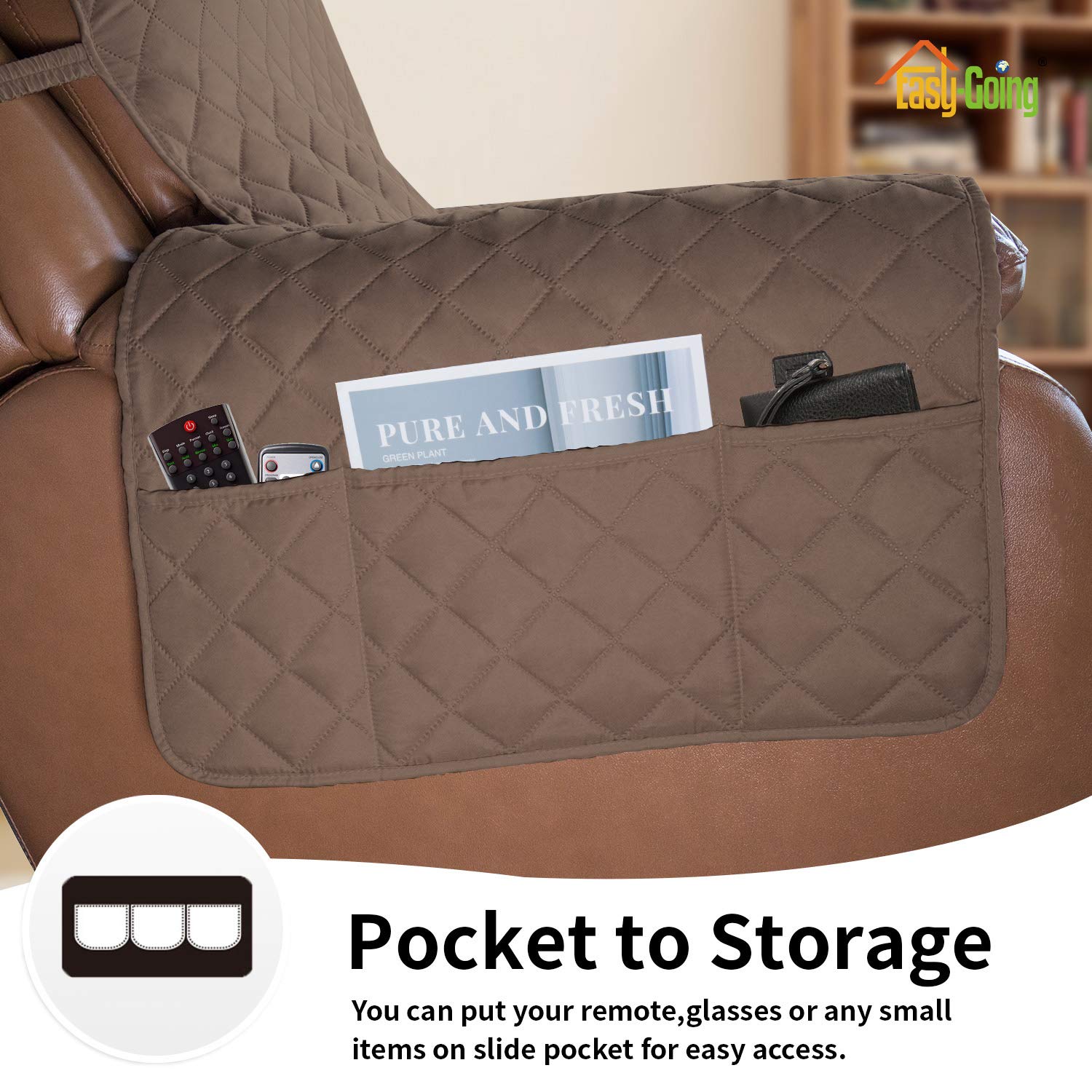 Easy-Going reversible cover brown beige emphasizes two-tone decor options