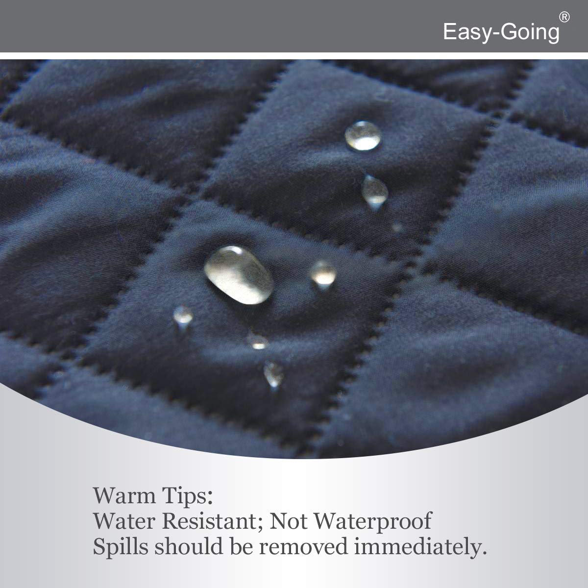 Easy-Going elastic straps and longer arm flaps to stay in place.