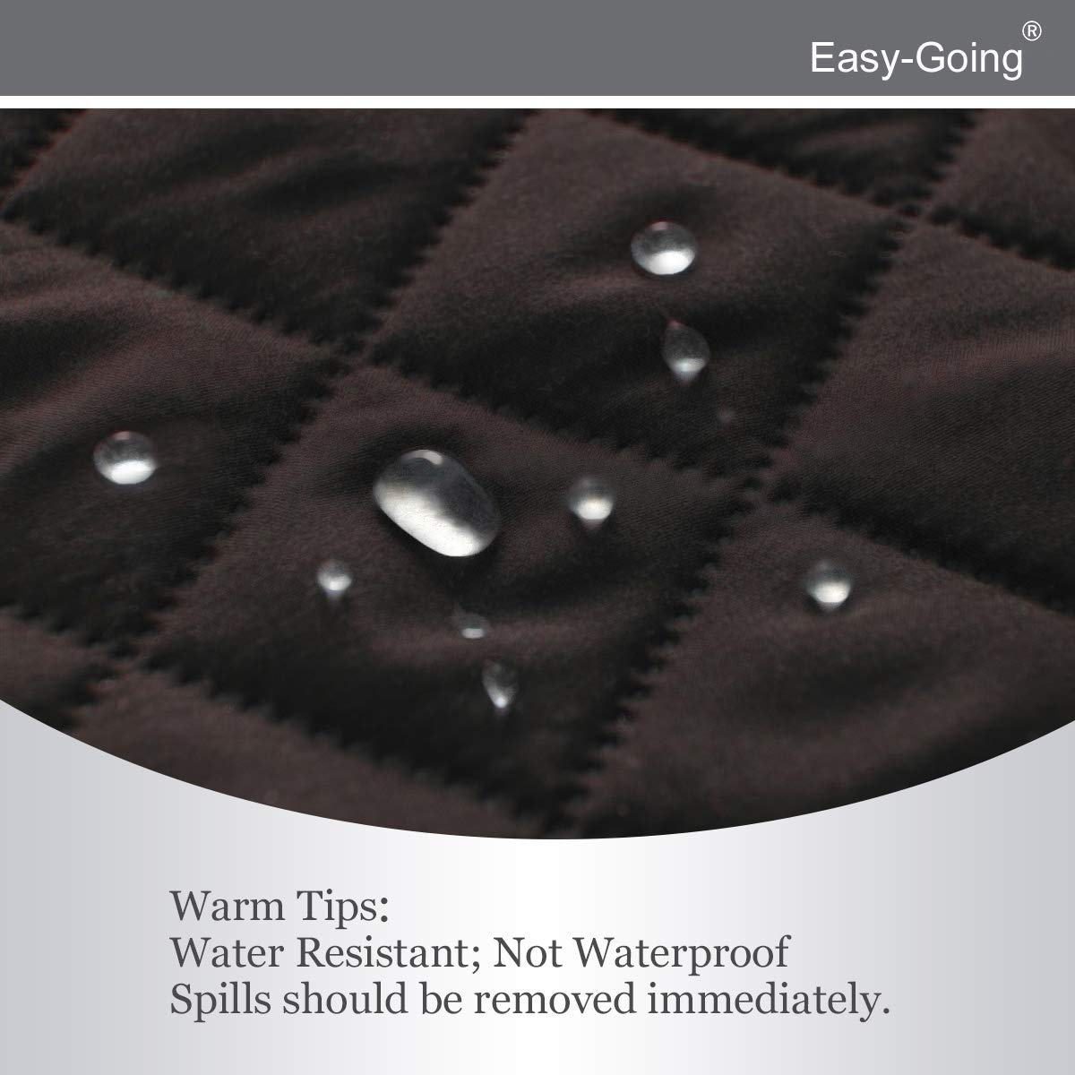 Easy-Going couch cover elastic straps prevent shifting during daily use