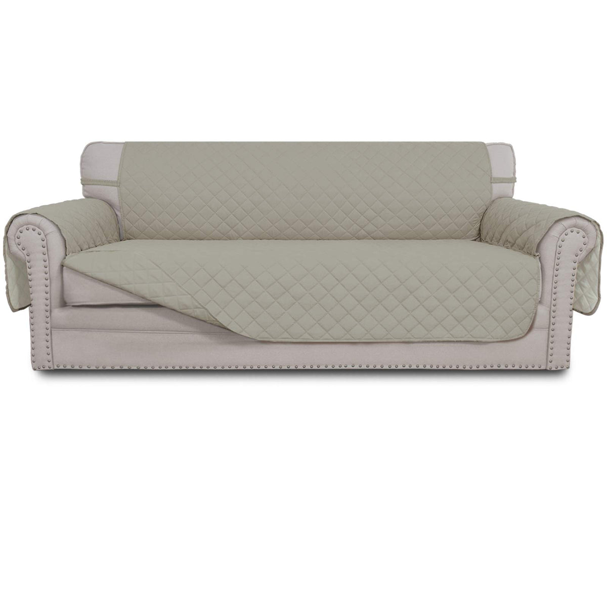 Easy-Going reversible oversized couch cover setup demonstrates quick setup for a refreshed sofa.
