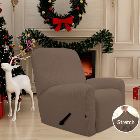 Easy-Going slipcover armrest piece brown demonstrates arm protection