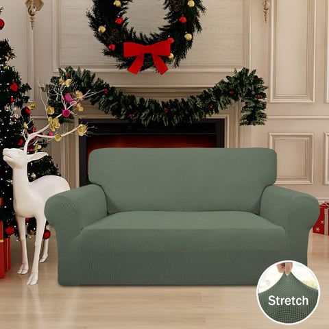Easy-Going slipcover shows elastic bottom for a snug, secure fit