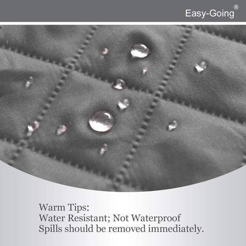 Easy-Going elastic straps and extended arm flaps create snug coverage.