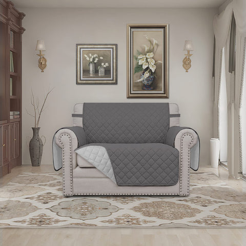 Easy-Going slipcover with elastic straps secures a neat, secure fit.