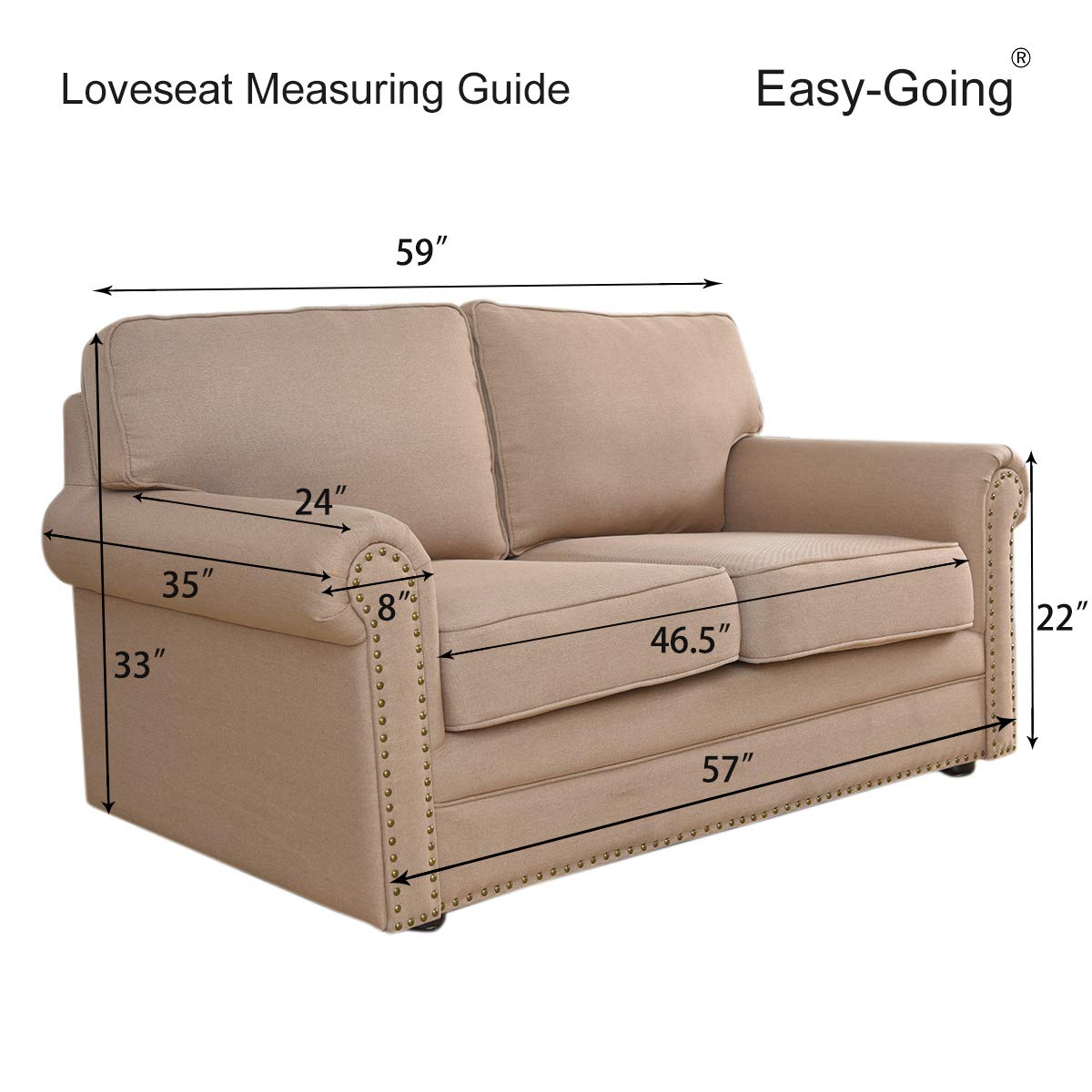 Easy-Going machine-washable slipcover at 30°C for easy care.