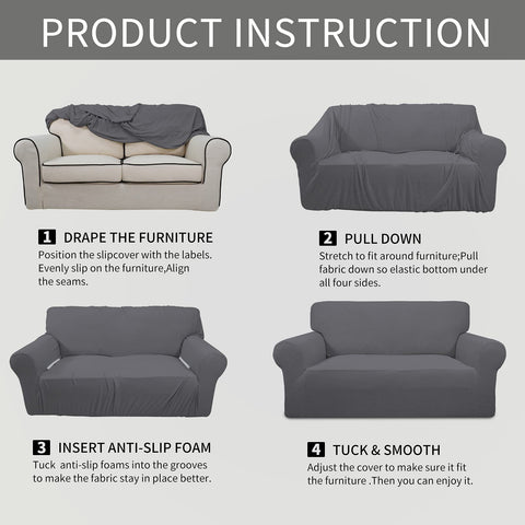 Easy-Going Slipcover with non-slip foam anchors keeps coverage in place.