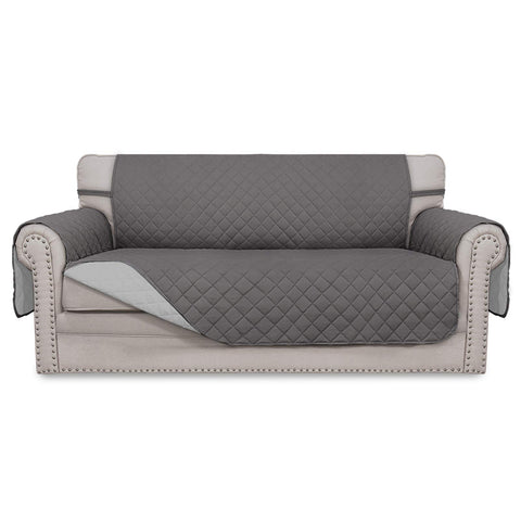 Easy-Going sofa slipcover front view shows reversible design for flexible decor.