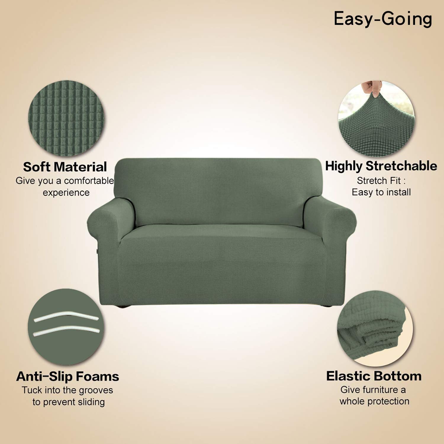 Jacquard fabric texture feels soft and durable for daily use.