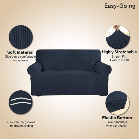 Elastic bottom detail on Easy-Going Loveseat Slipcover for secure fit