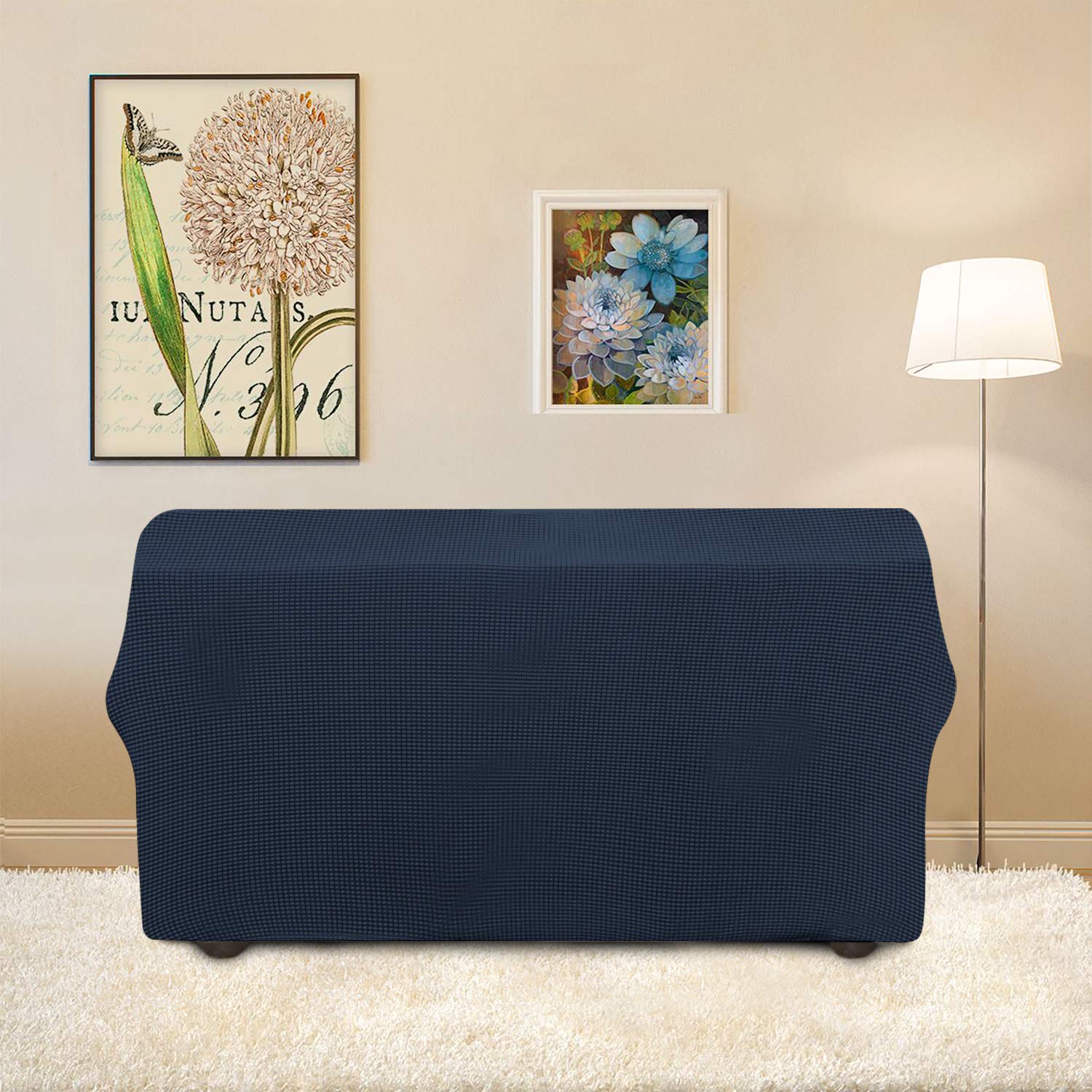 Measurement guide for Easy-Going Stretch Loveseat Slipcover fit