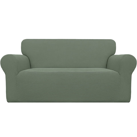 Easy-Going stretch loveseat slipcover in soft fabric for a refreshed living room