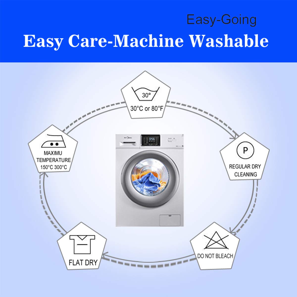Machine washable Easy-Going slipcover at 30°C preserves color.
