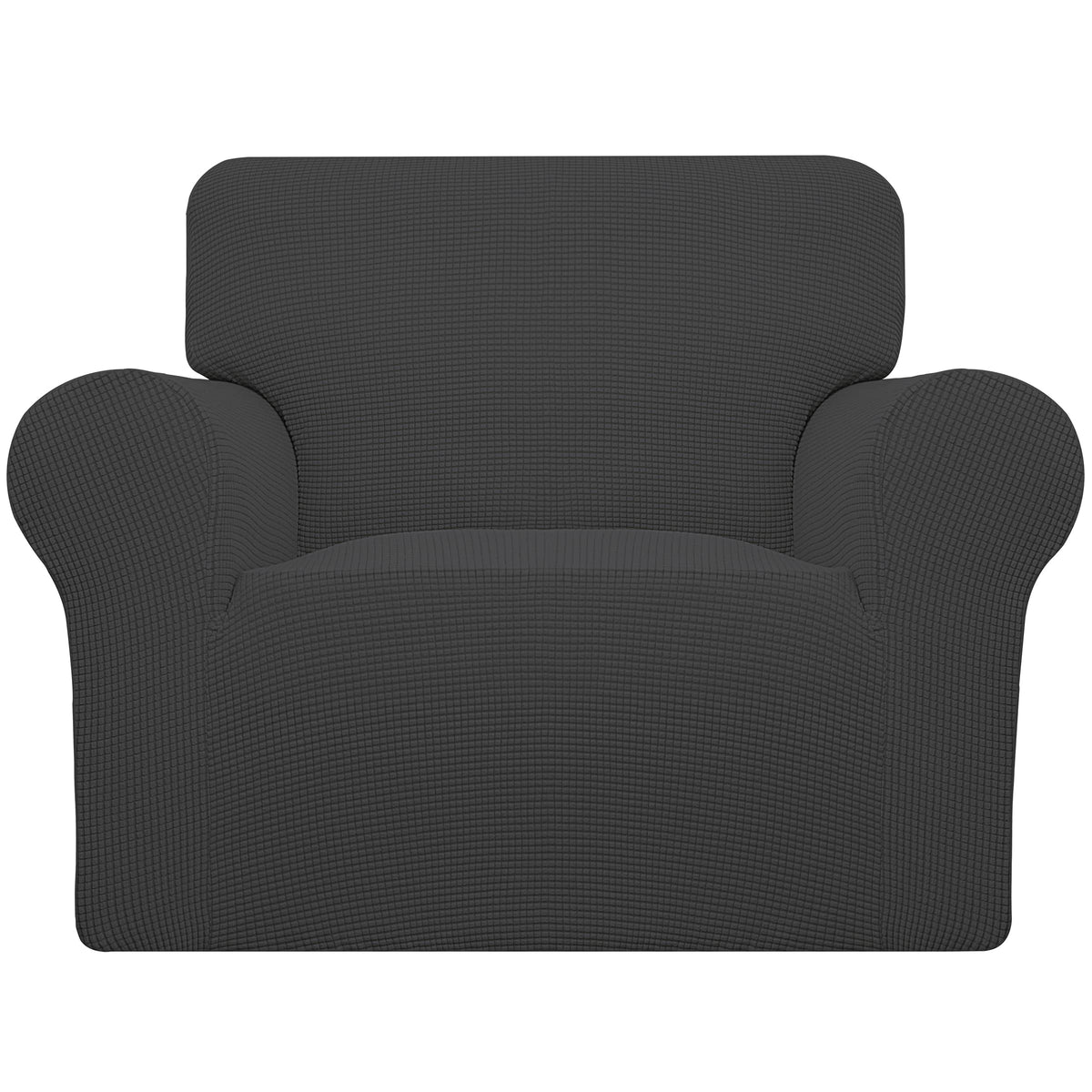 Easy-Going stretch chair slipcover in soft jacquard fabric enhances comfort and style.