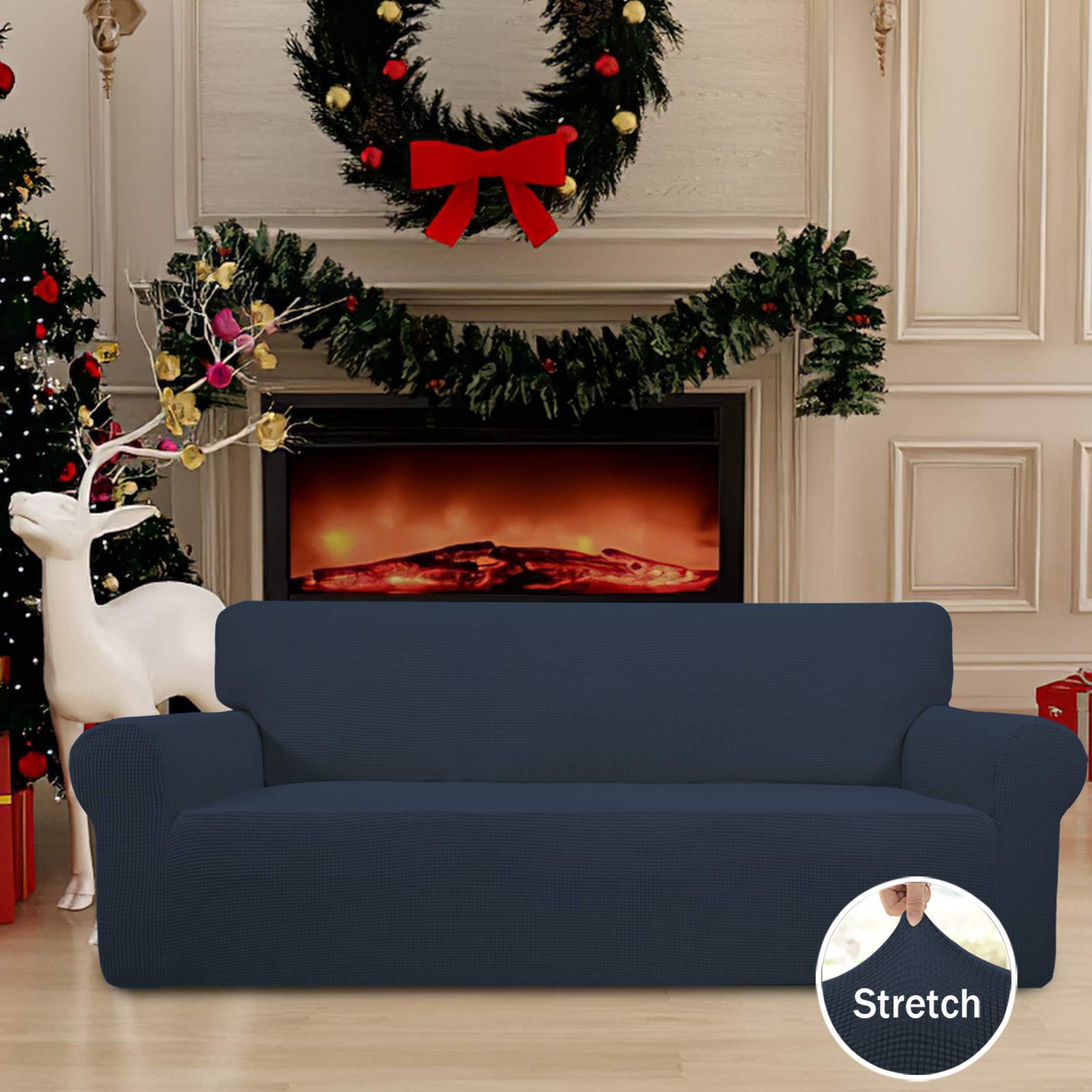 Easy-Going stretch slipcover on a 60-81 inch sofa for a quick room refresh.