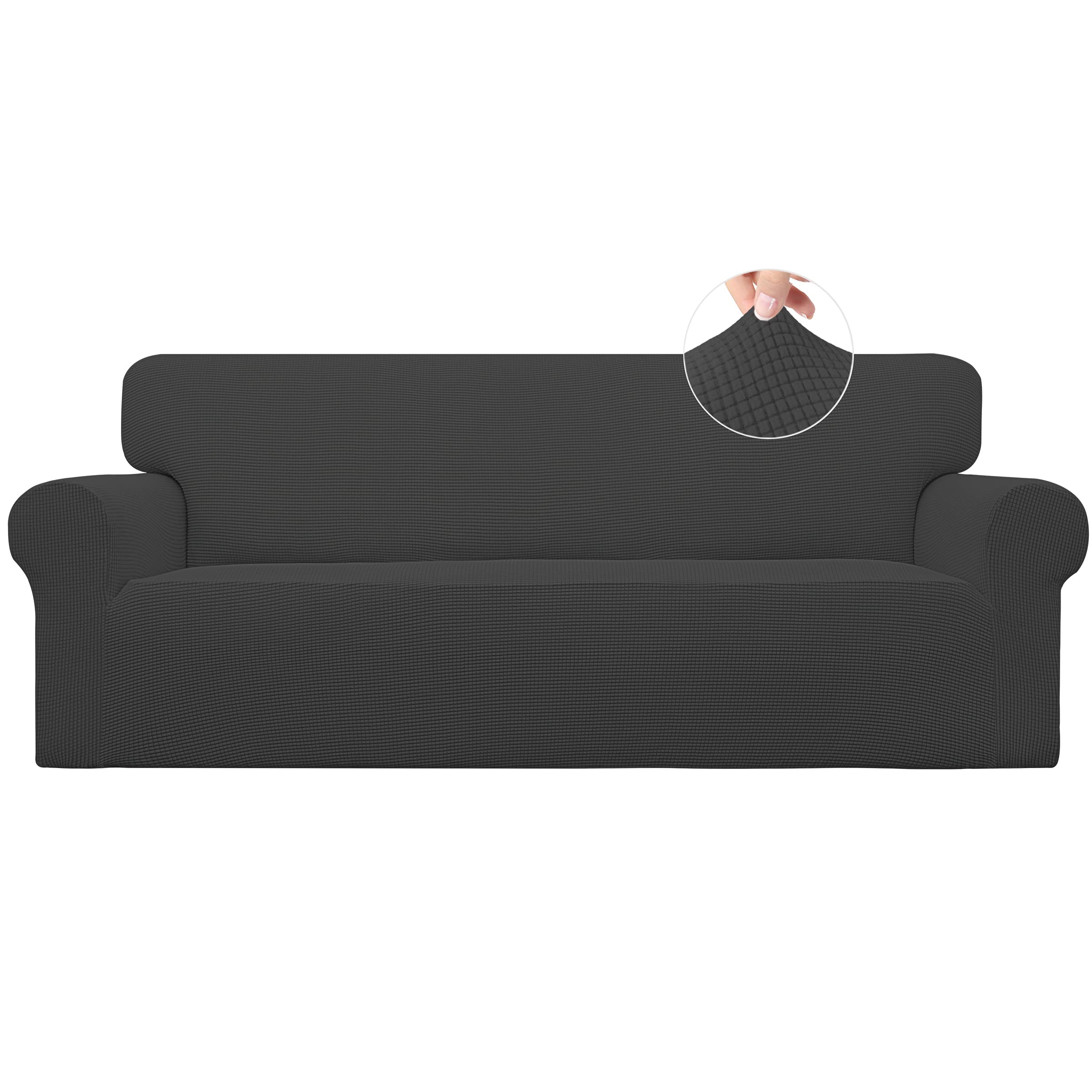 Easy-Going stretch sofa slipcover with elastic bottom for secure fit