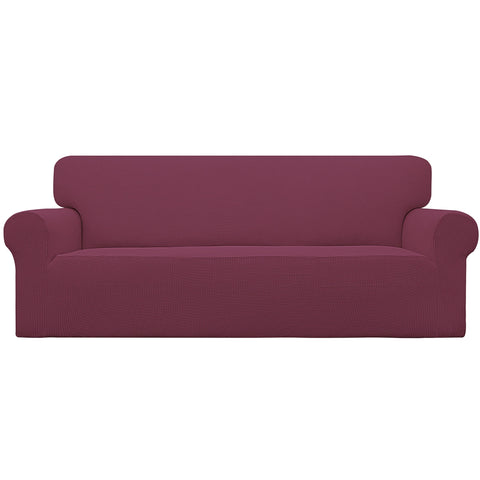 Easy-Going stretch sofa slipcover with elastic bottom for a snug, secure fit.