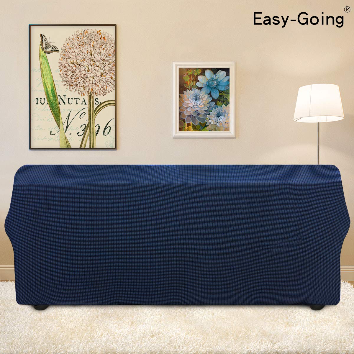 Easy-Going jacquard fabric detail highlights soft, stretchy material.