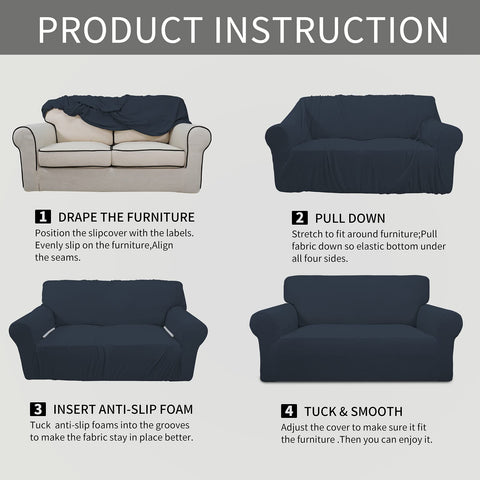 Easy-Going sofa cover protects upholstery from spills and daily wear for families.