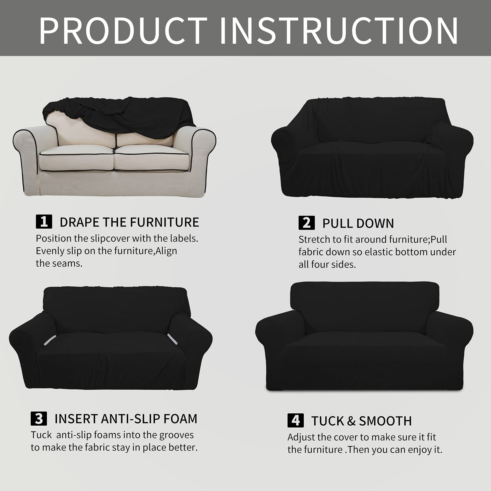 Easy-Going Stretch Sofa Slipcover lifestyle-use suits busy homes with kids.