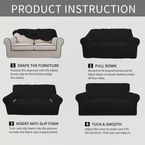 Easy-Going Stretch Sofa Slipcover lifestyle-use suits busy homes with kids.