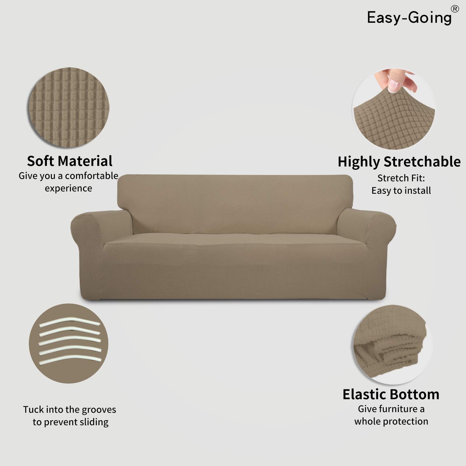 Easy-Going small checks pattern adds textured style to the sofa