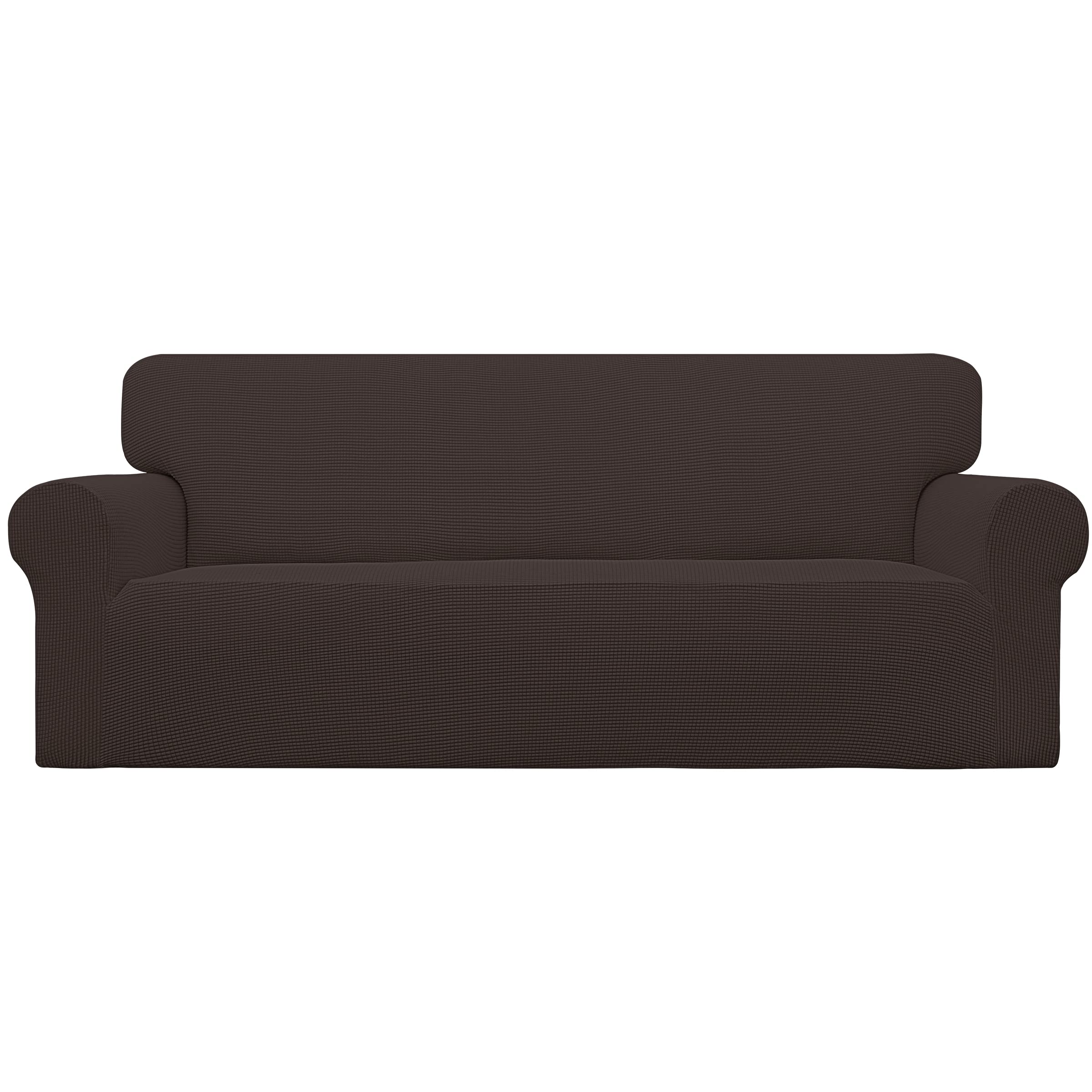 Easy-Going stretch sofa slipcover in soft fabric enhances comfort