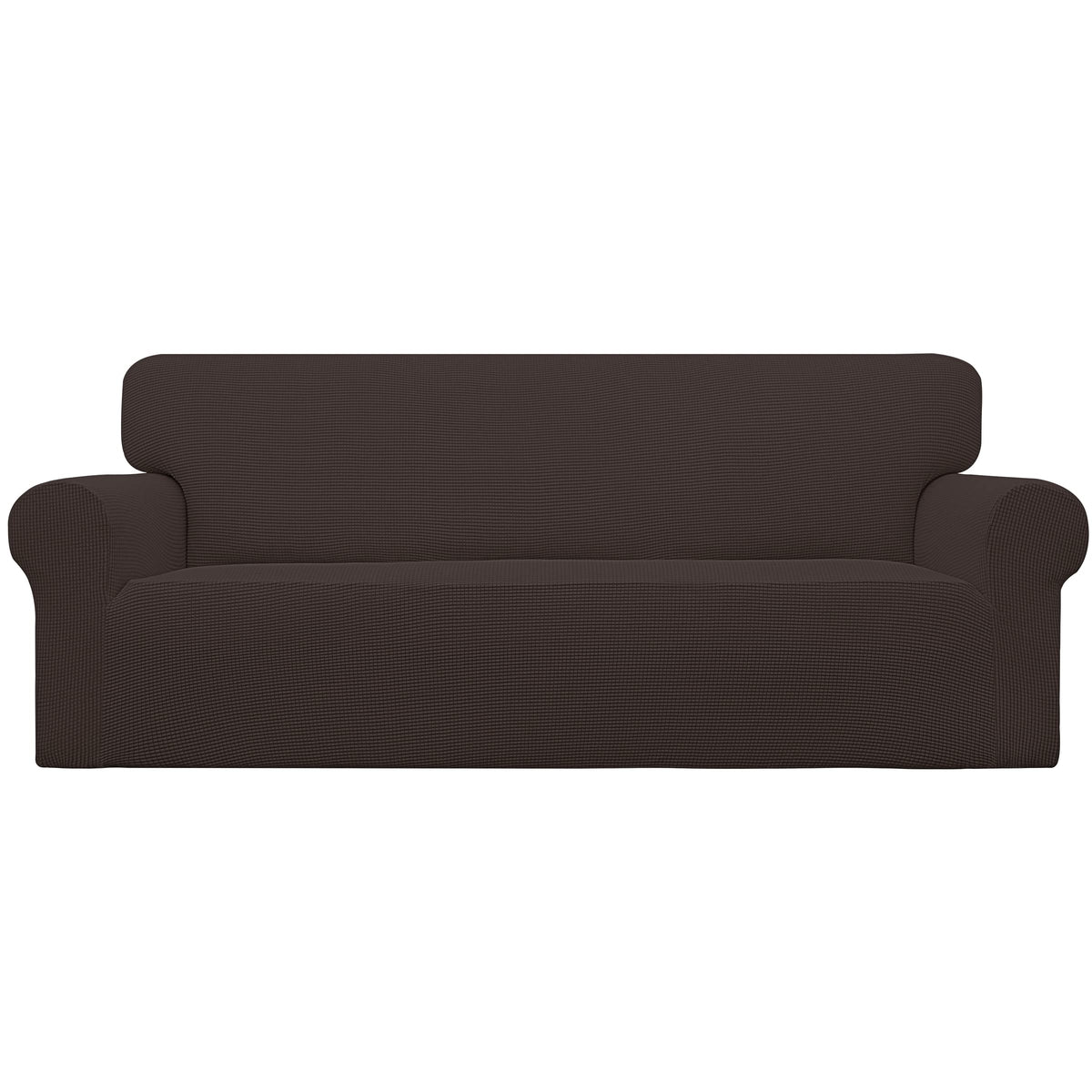 Easy-Going stretch sofa slipcover in soft fabric enhances comfort