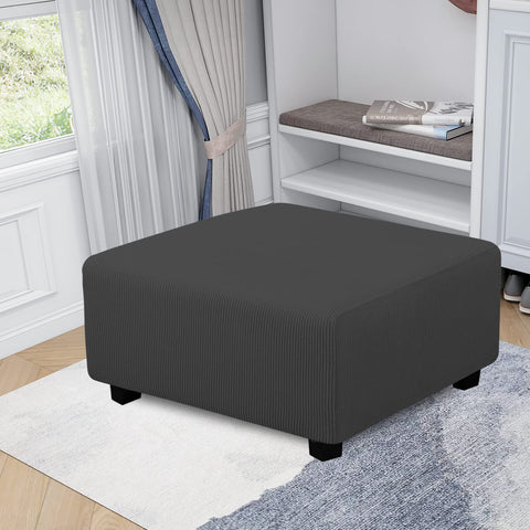 Easy-Going ottoman cover texture highlights soft, flexible material for everyday use