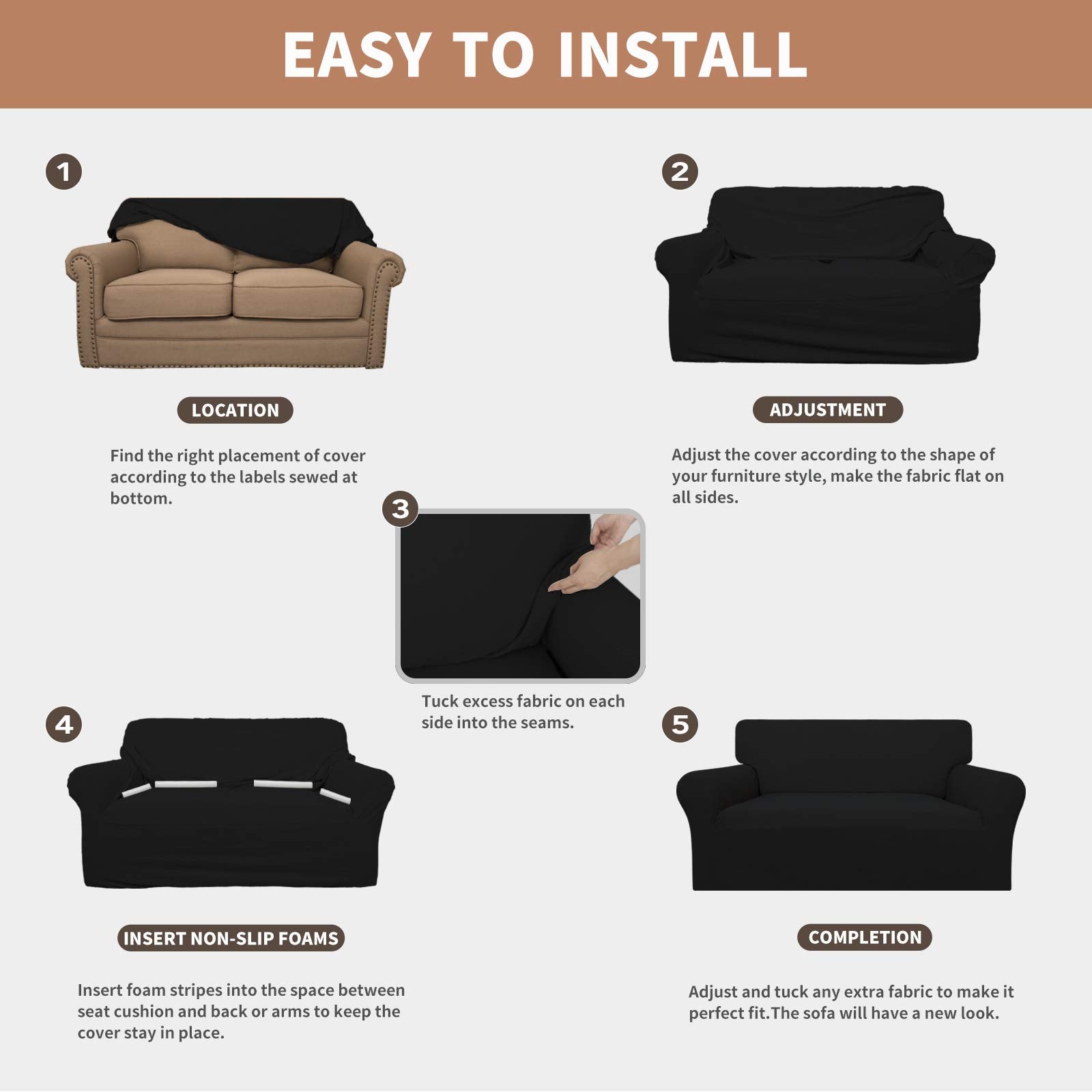Easy-Going TPU-backed waterproof layer shielding the back of the sofa